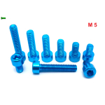 BŁĘKITNE ALUMINIOWE ŚRUBY DIN 912 M5